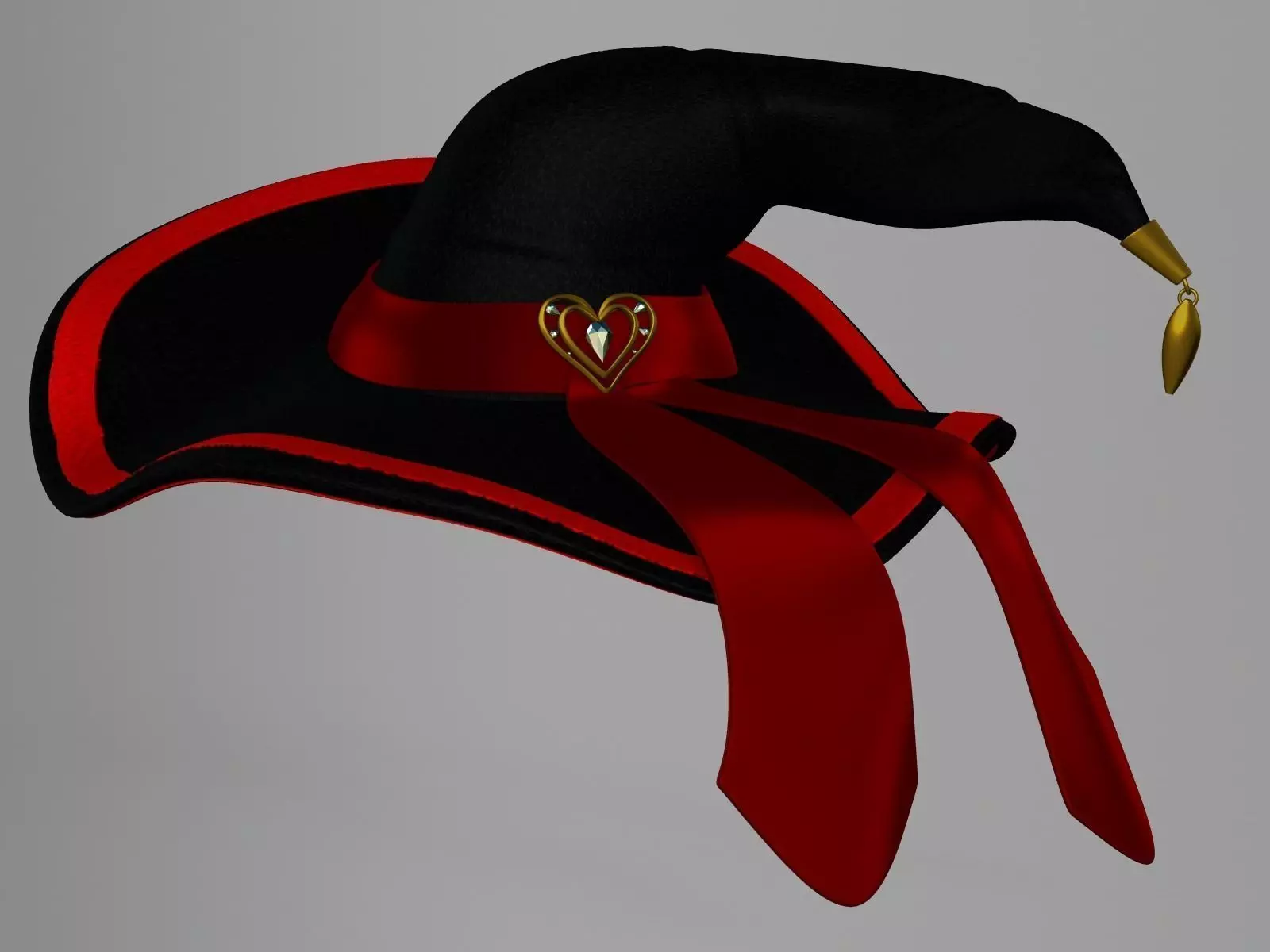 Witch Hat Low-poly 3D model_0