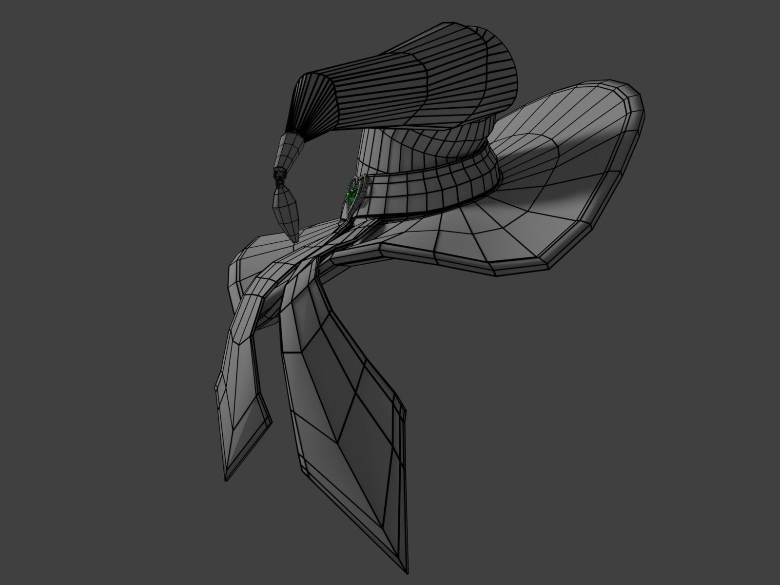 Witch Hat Low-poly 3D model_7