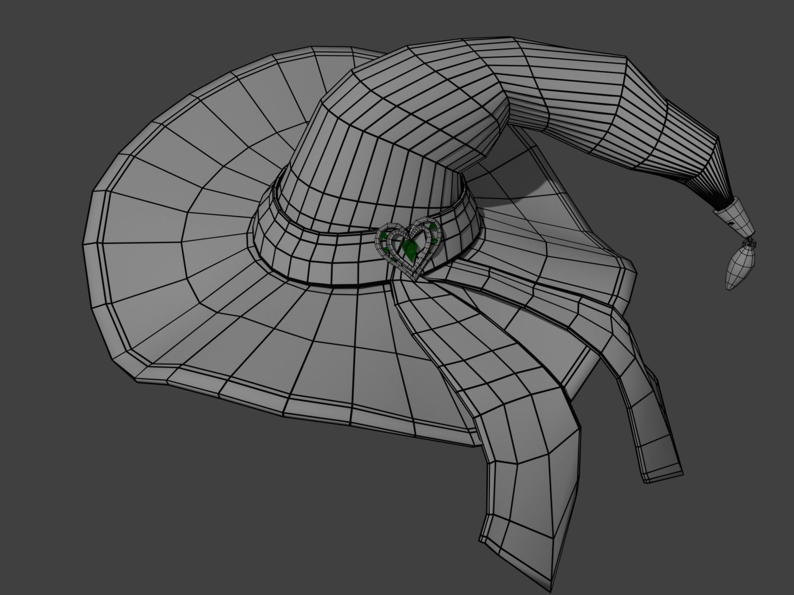 Witch Hat Low-poly 3D model_6
