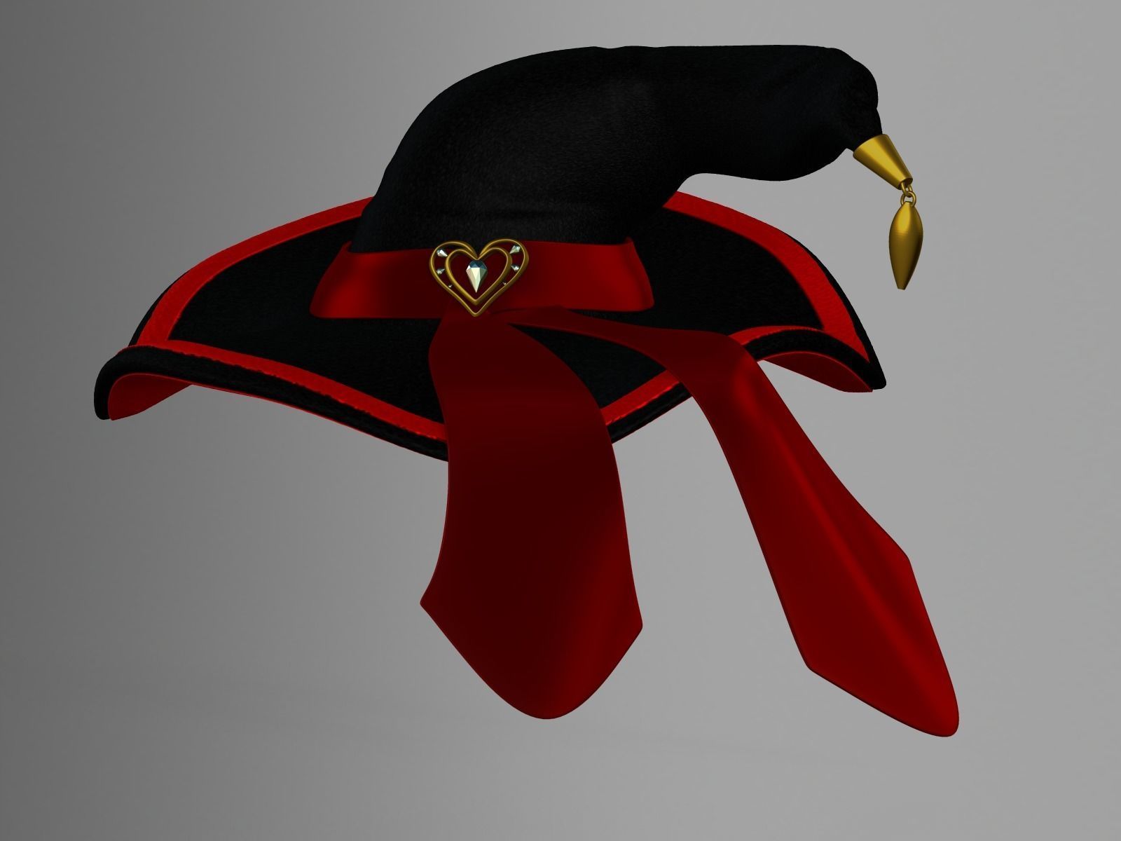 Witch Hat Low-poly 3D model_3