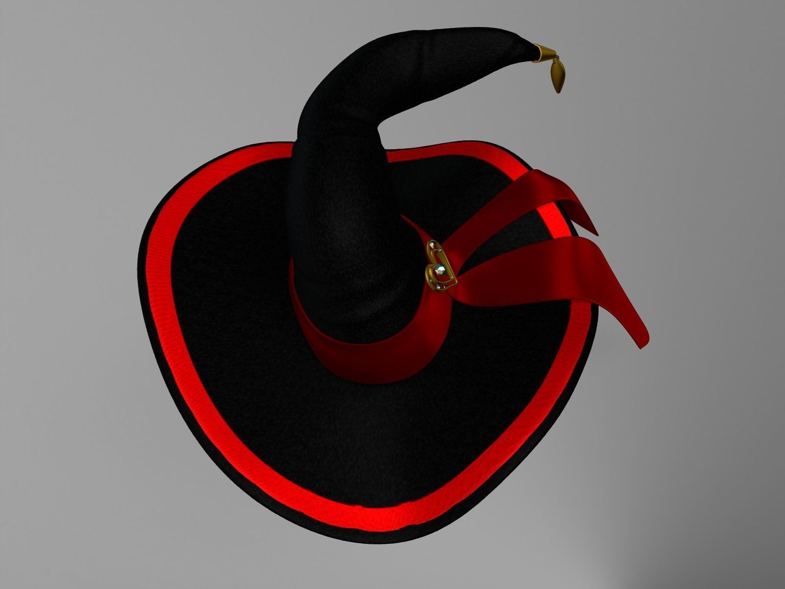 Witch Hat Low-poly 3D model_2