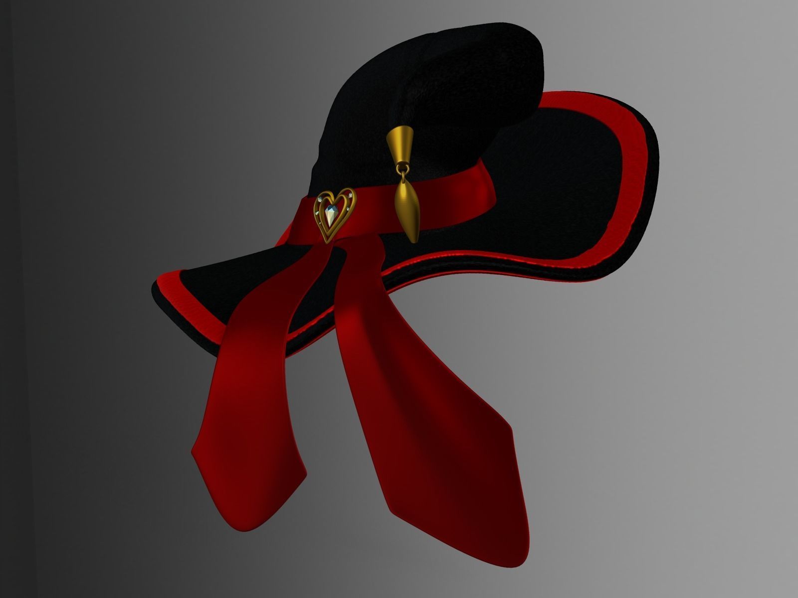 Witch Hat Low-poly 3D model_4