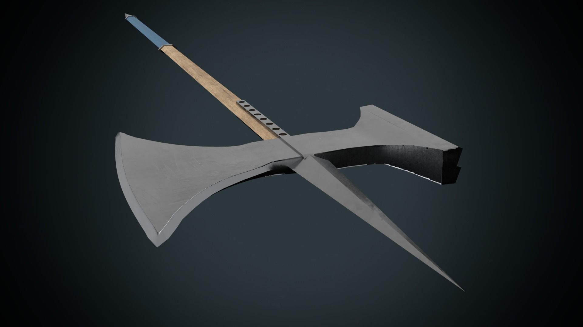 Mordaxe axe Low-poly 3D model_2
