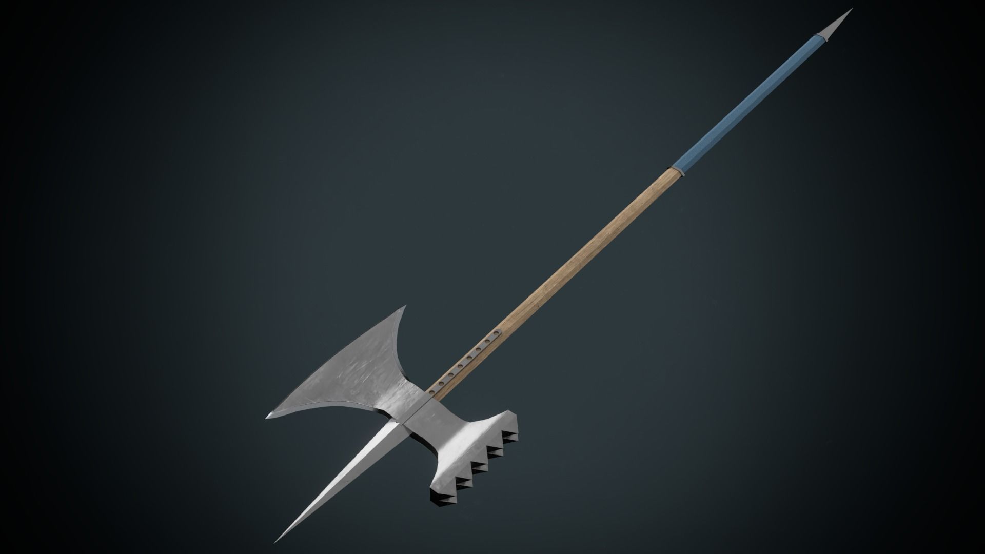 Mordaxe axe Low-poly 3D model_4
