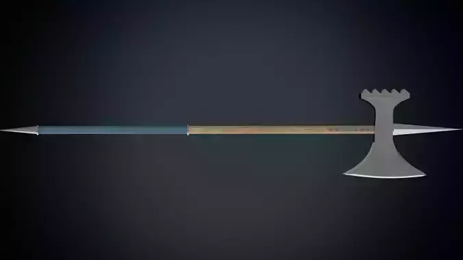Mordaxe axe Low-poly 3D model