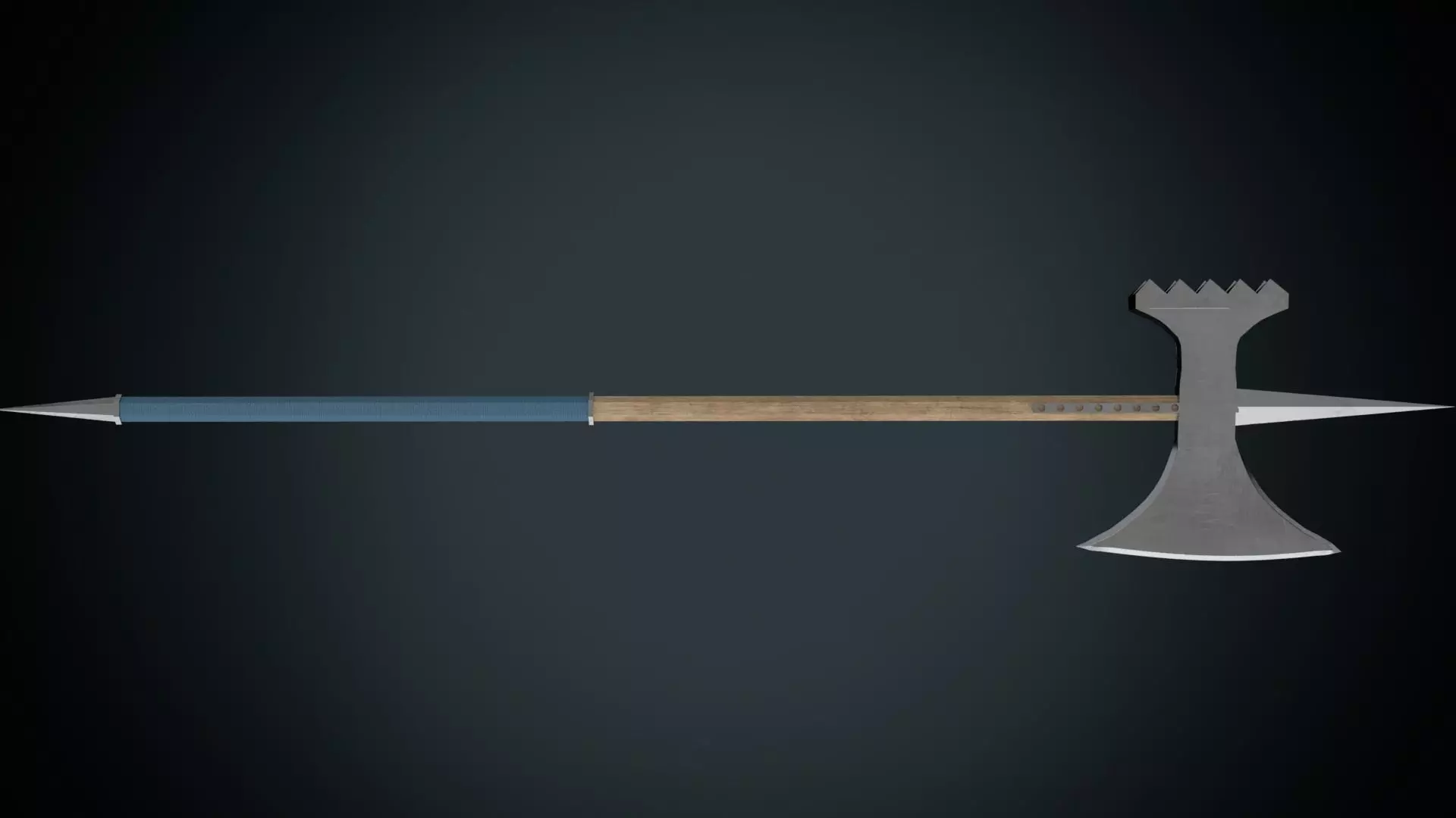 Mordaxe axe Low-poly 3D model_0