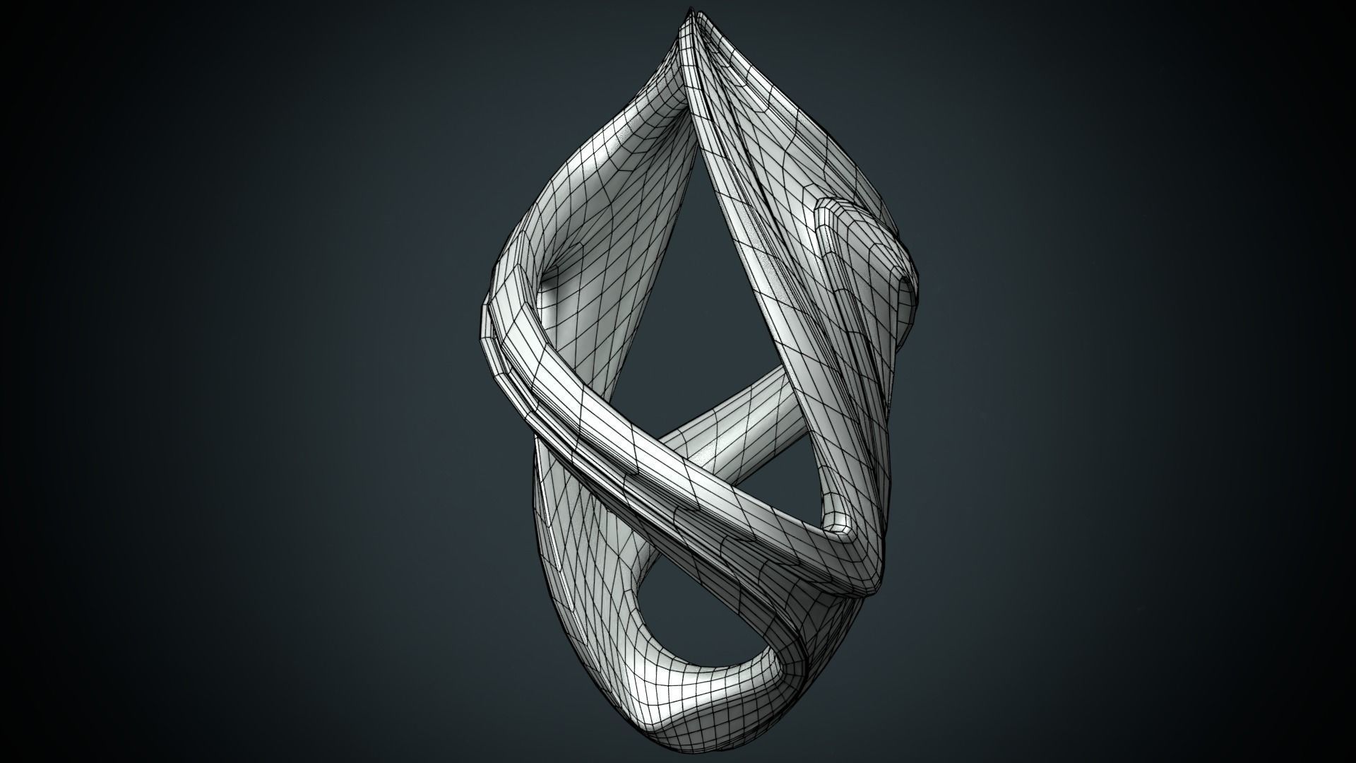 Twisted artifact 3D print model_6
