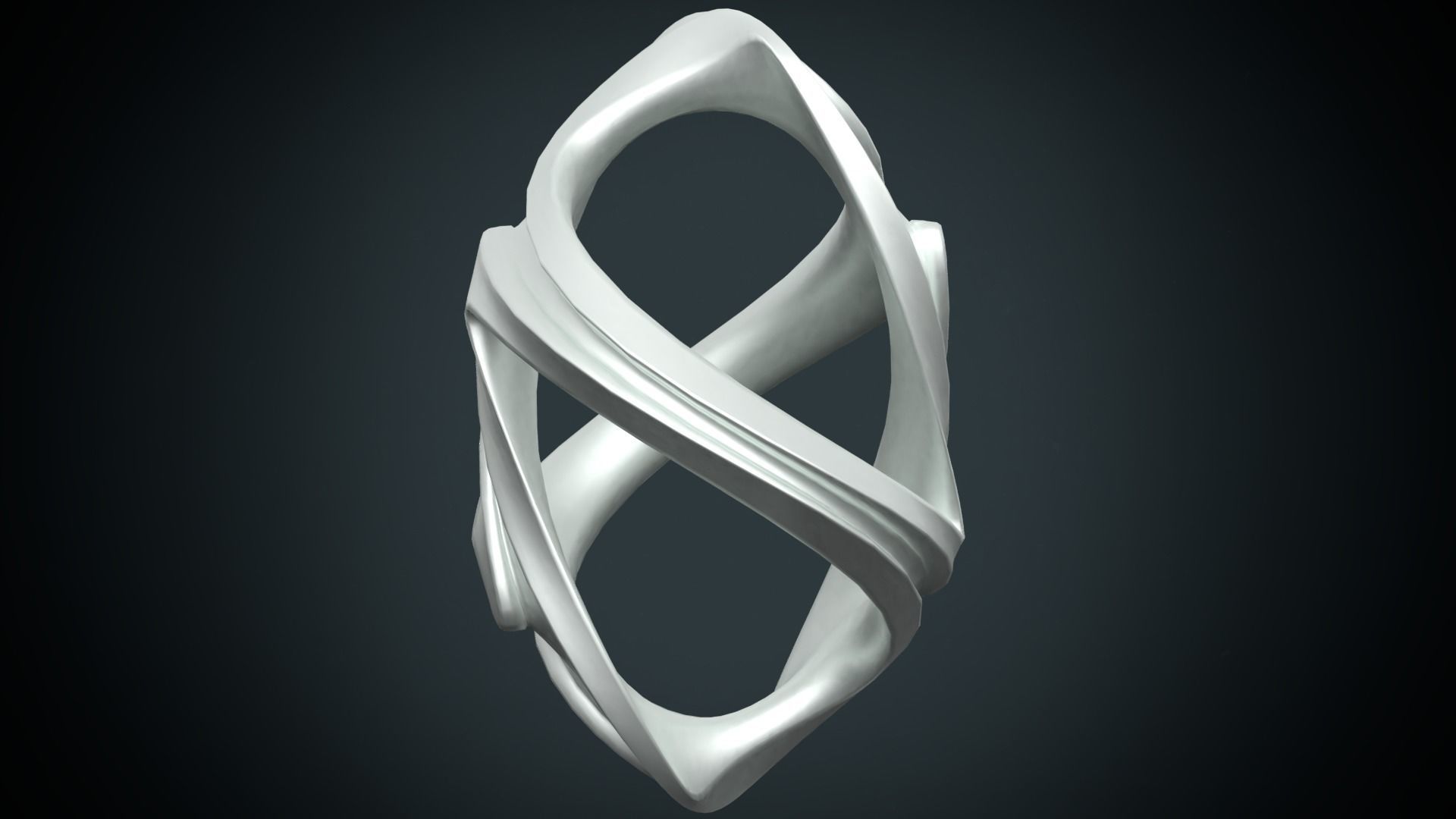 Twisted artifact 3D print model_1