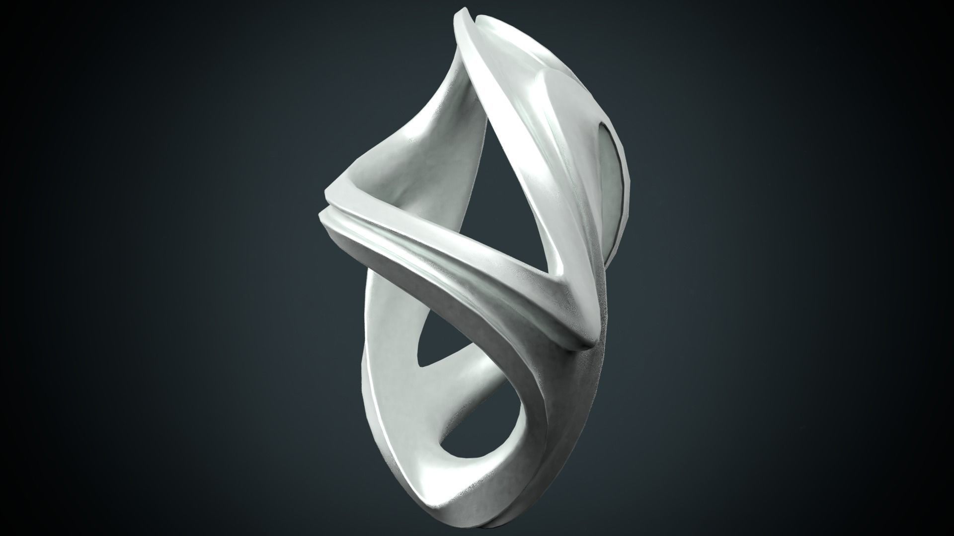 Twisted artifact 3D print model_4