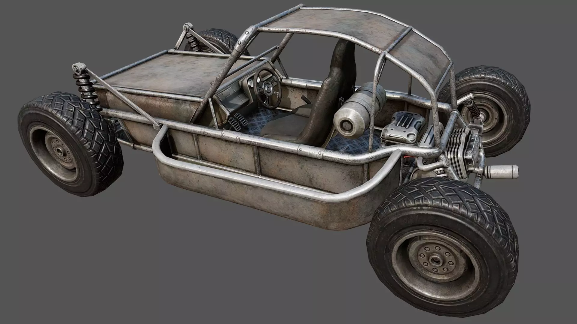 Buggy PBR dune Low-poly 3D model_0