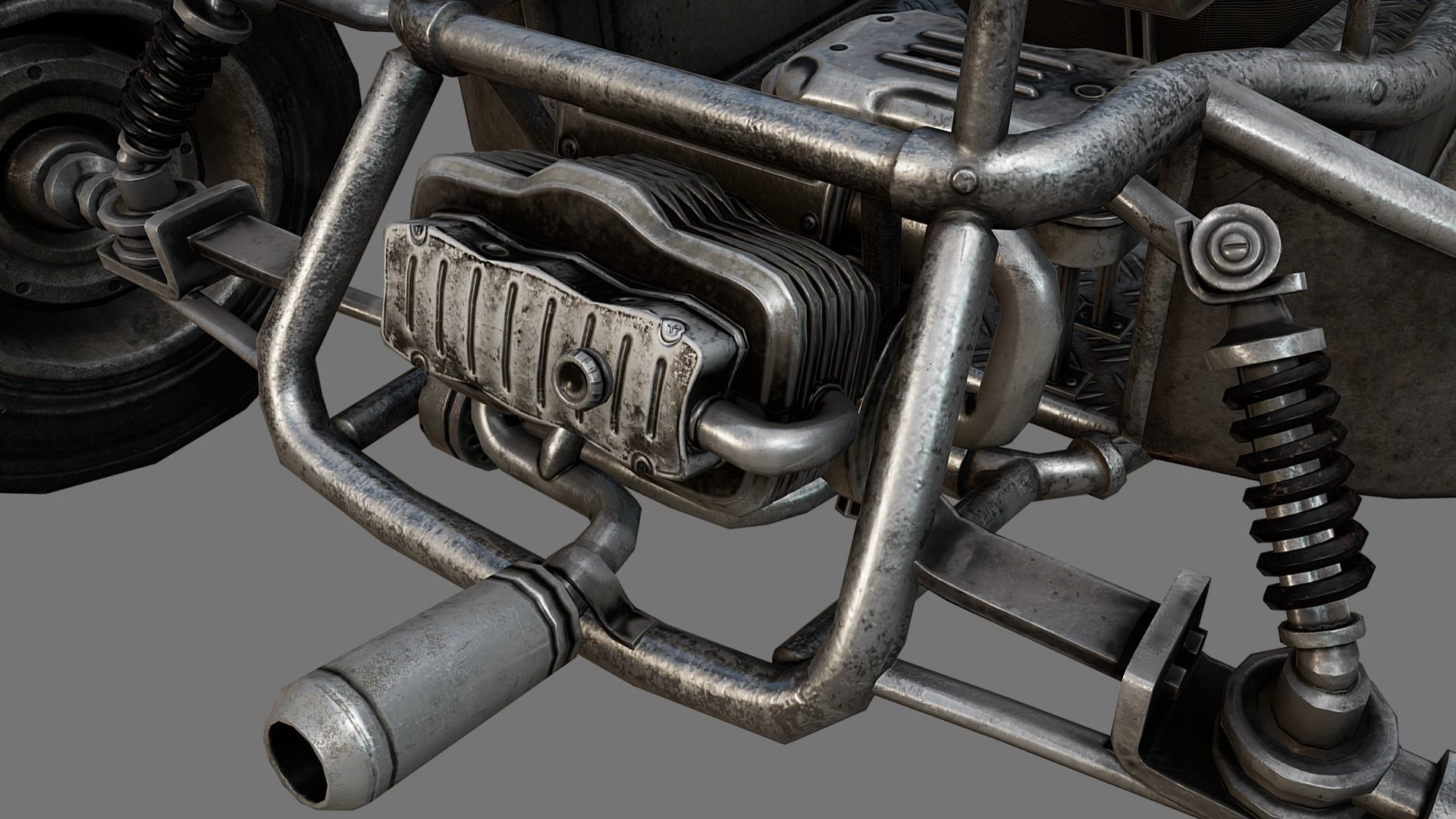 Buggy PBR dune Low-poly 3D model_9