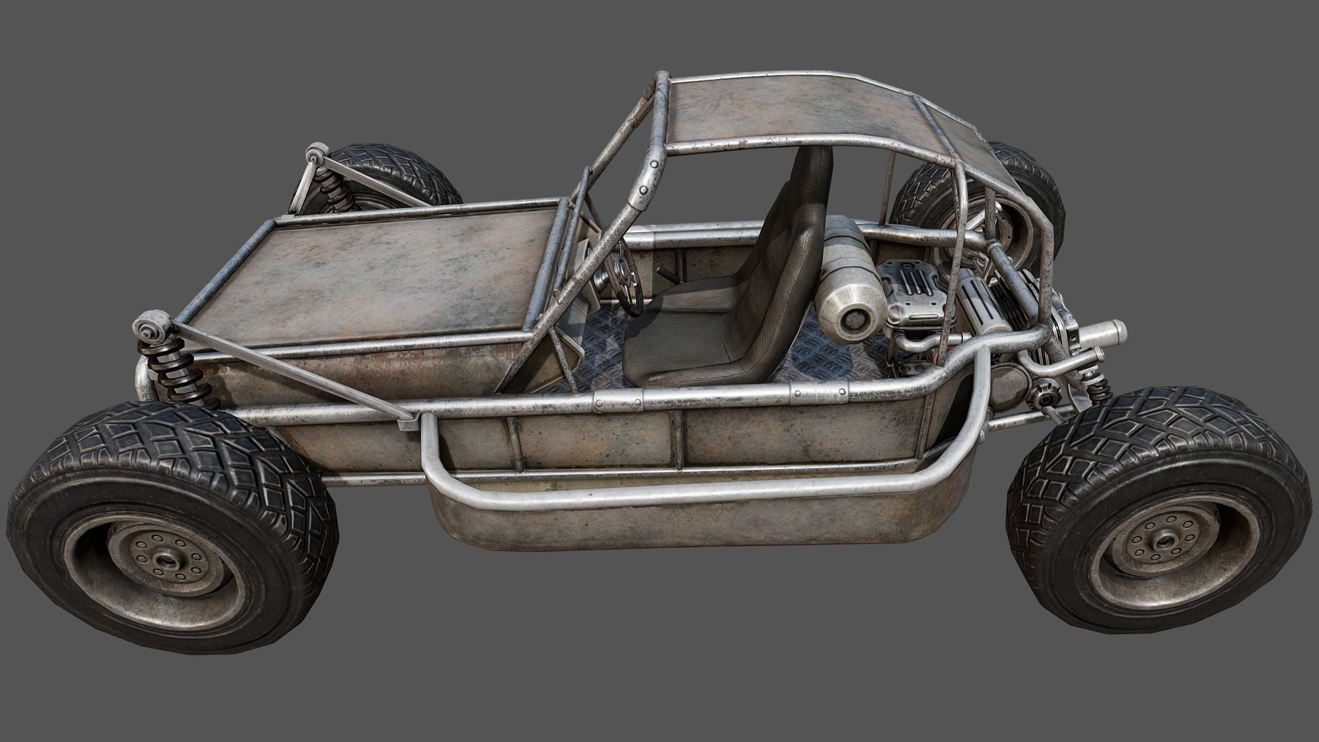 Buggy PBR dune Low-poly 3D model_1