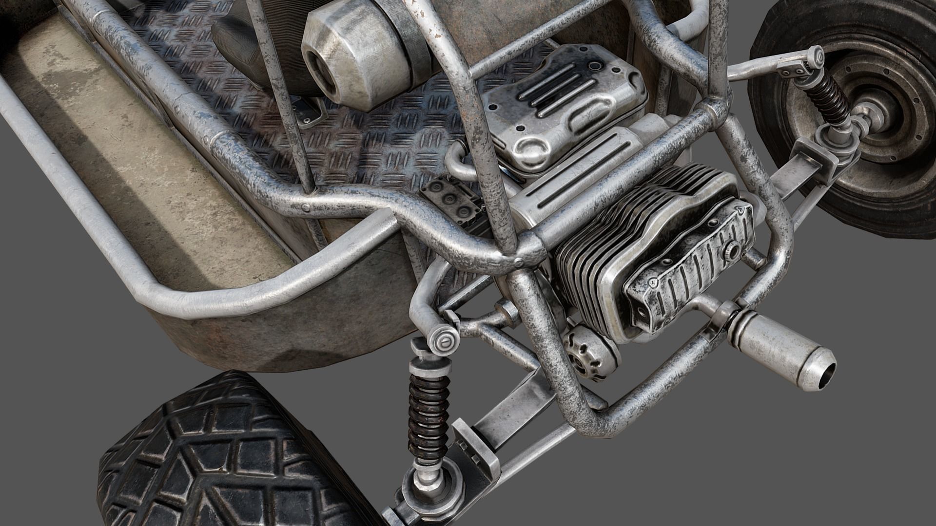 Buggy PBR dune Low-poly 3D model_8