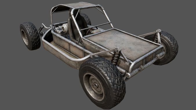 Buggy PBR dune Low-poly 3D model 6
