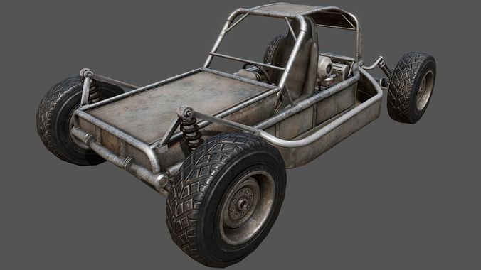 Buggy PBR dune Low-poly 3D model 7