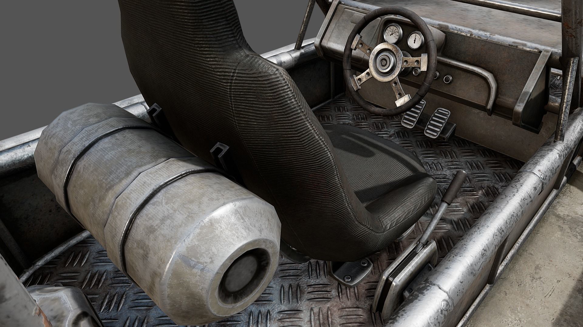 Buggy PBR dune Low-poly 3D model_10