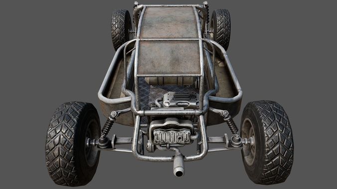 Buggy PBR dune Low-poly 3D model 4