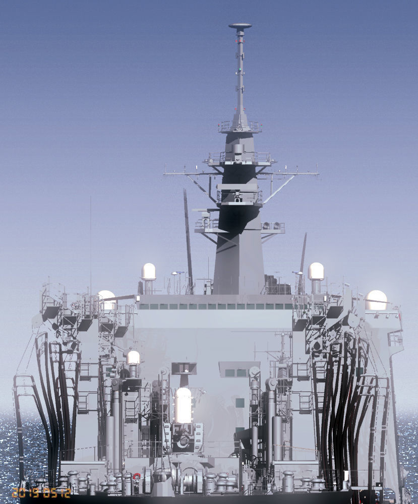 JMSDF Supply ship Mashu 3D model_4