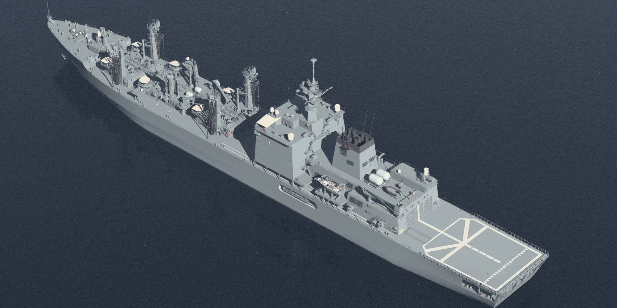 JMSDF Supply ship Mashu 3D model_3