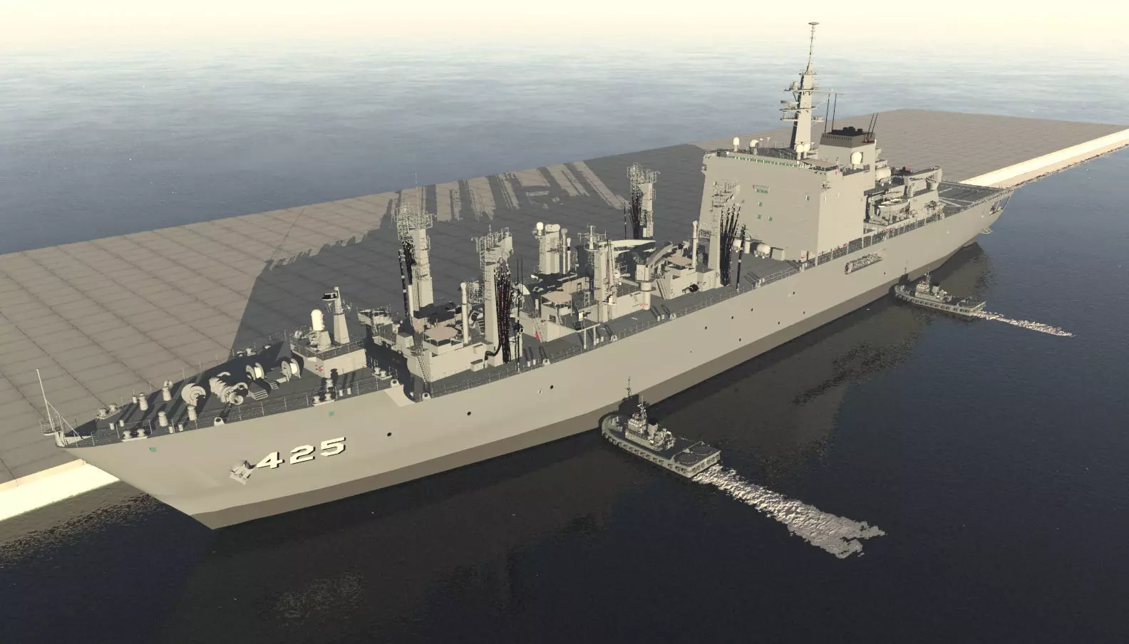 JMSDF Supply ship Mashu 3D model_0