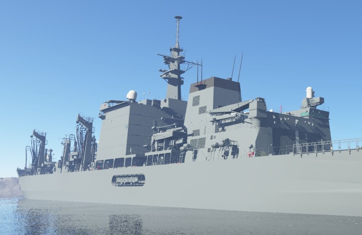 JMSDF Supply ship Mashu 3D model_1