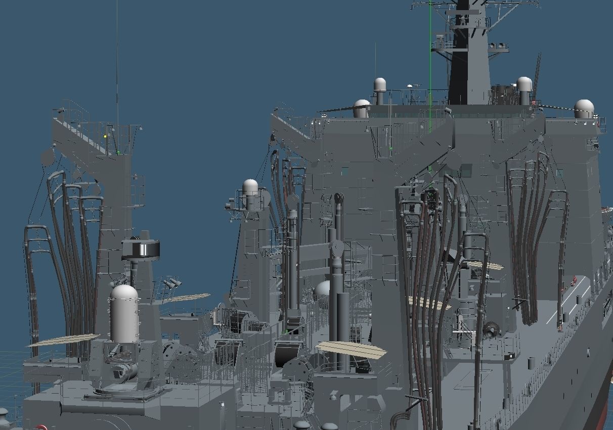 JMSDF Supply ship Mashu 3D model_12