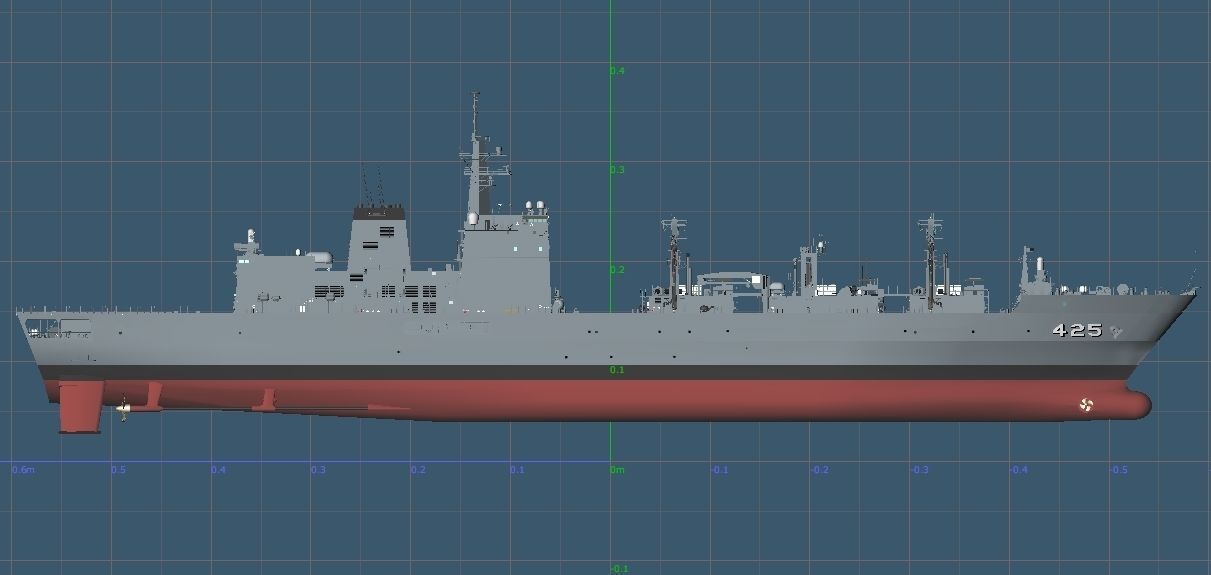 JMSDF Supply ship Mashu 3D model_15