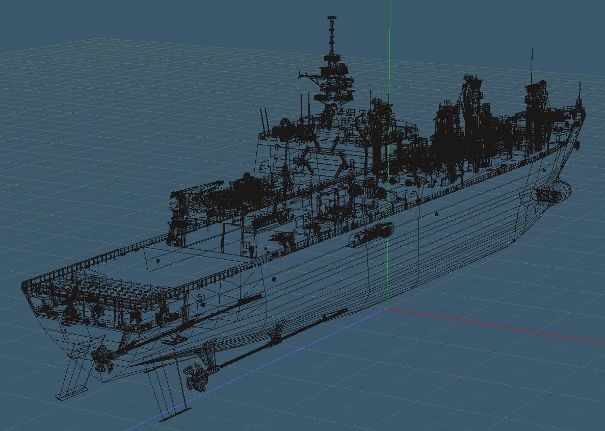 JMSDF Supply ship Mashu 3D model_14