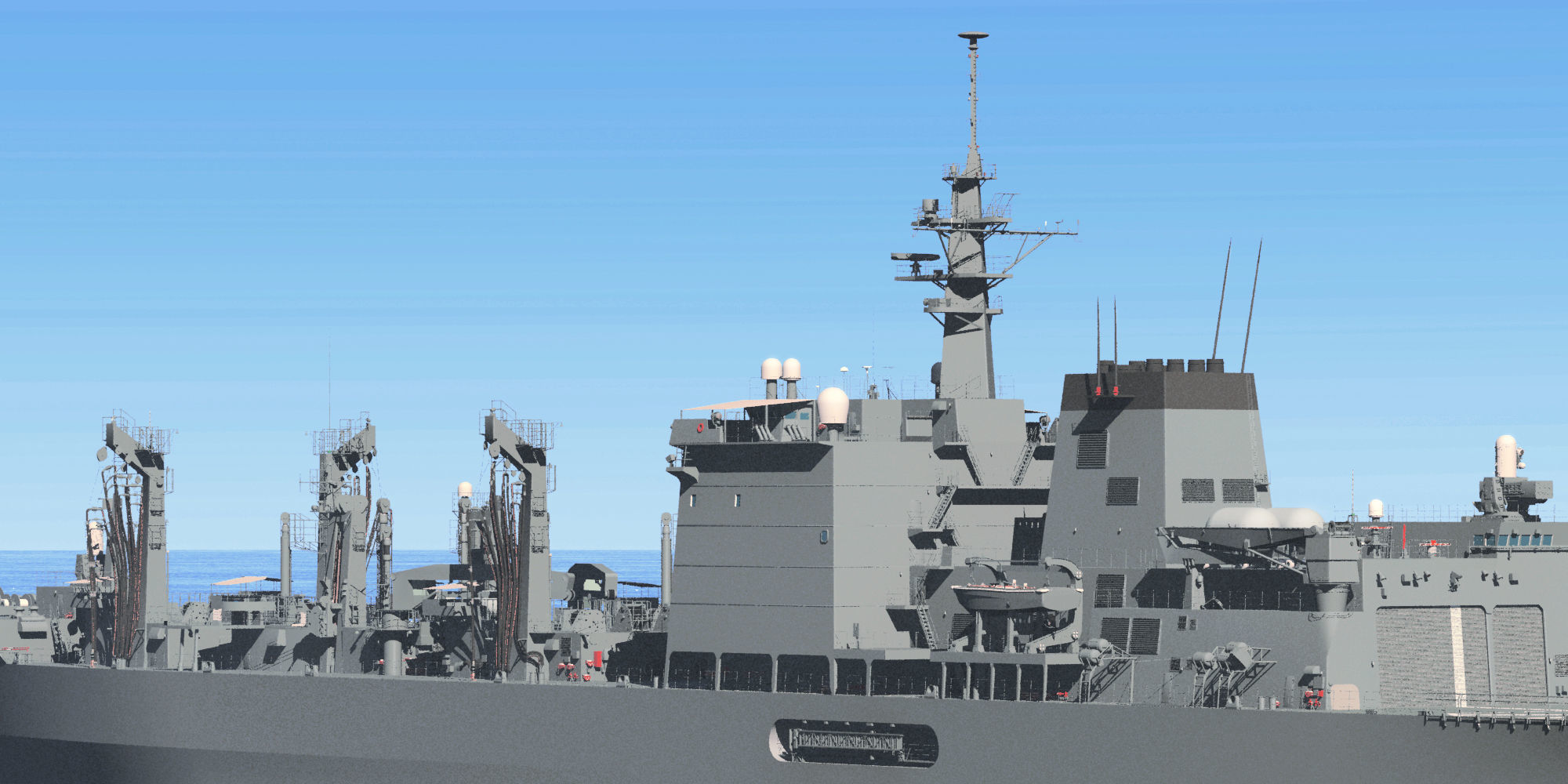 JMSDF Supply ship Mashu 3D model_2