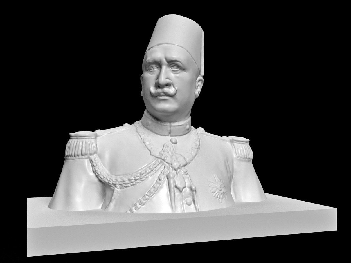 King FOUAD Ist of Egypt statue 3D model_1