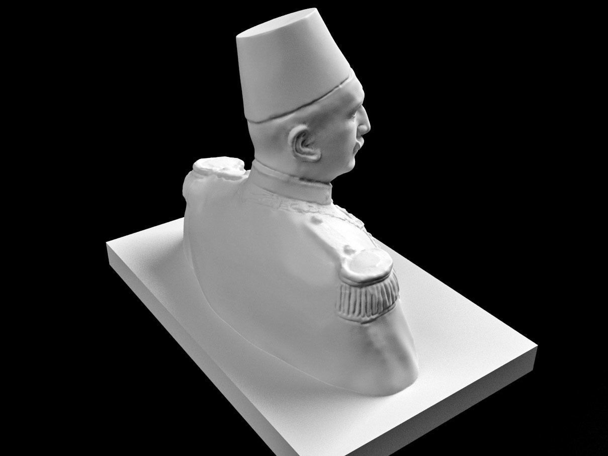 King FOUAD Ist of Egypt statue 3D model_5