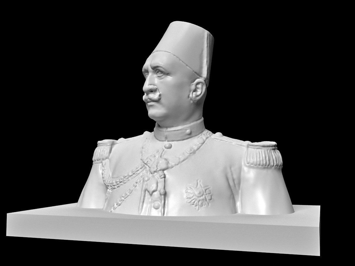 King FOUAD Ist of Egypt statue 3D model_2