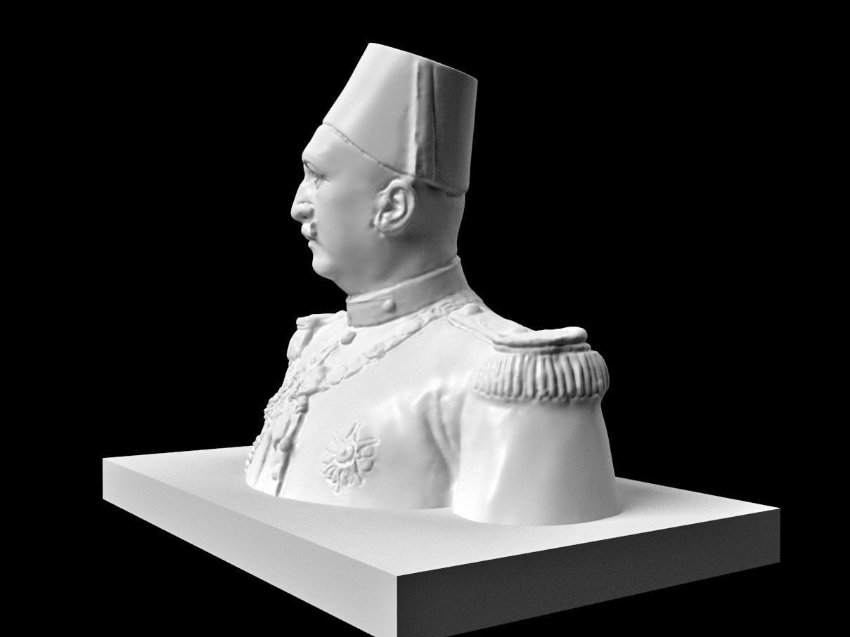 King FOUAD Ist of Egypt statue 3D model_3