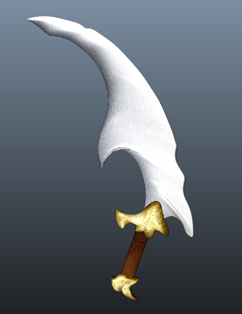 Bone Sword 3D model_2