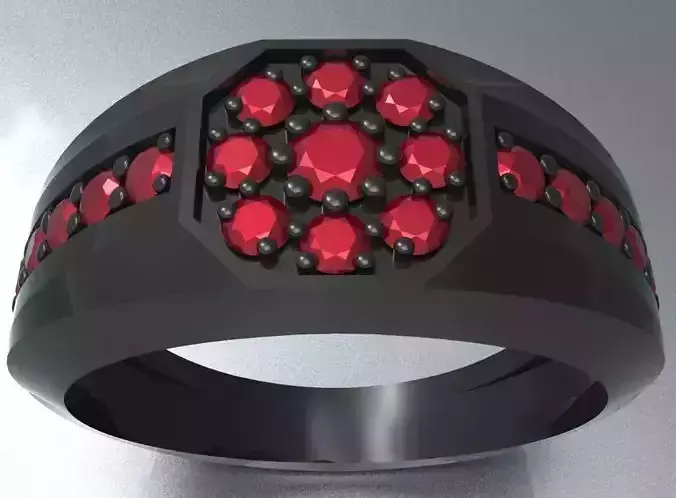 Men Ring with diamonds