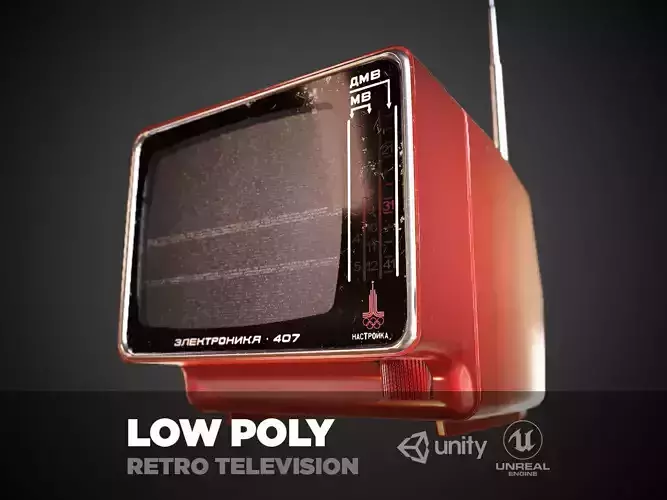 Game ready AR VR Old Russian TV 4k textures