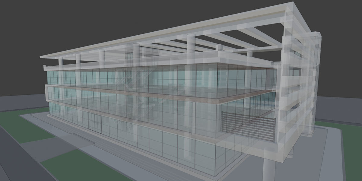 Building 7 office with sky 3D model_11