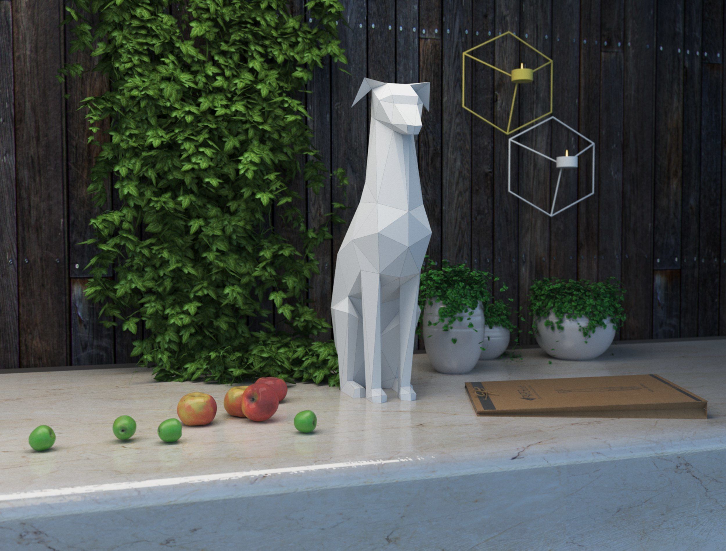 Lowpoly Doberman dog Free 3D print model_3