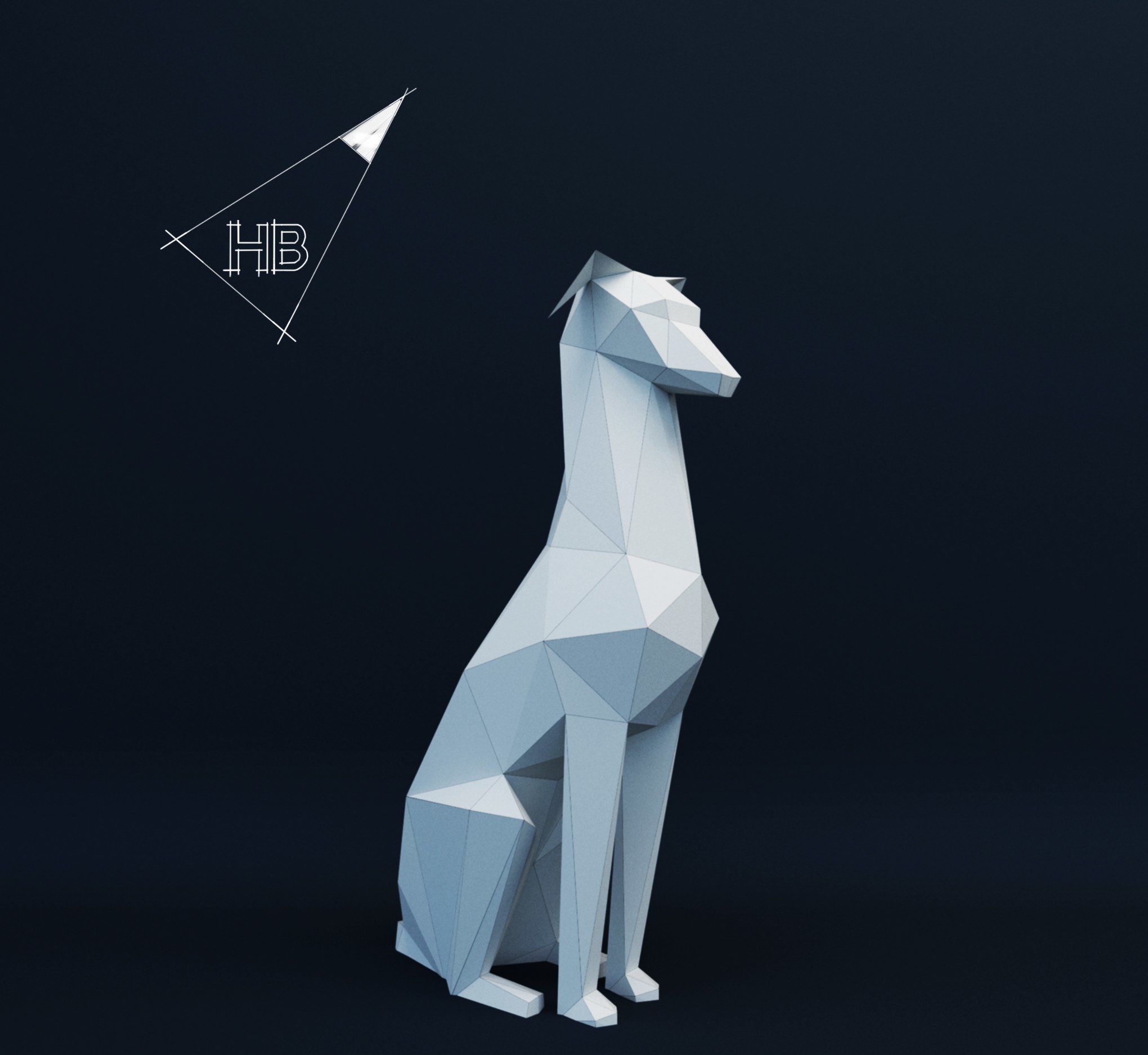 Lowpoly Doberman dog Free 3D print model_2
