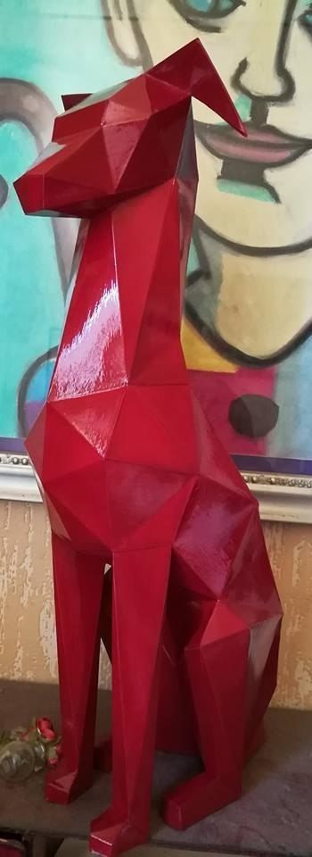 Lowpoly Doberman dog Free 3D print model_5