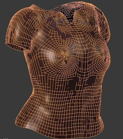 Female Generic Low Poly Low-poly 3D model_6