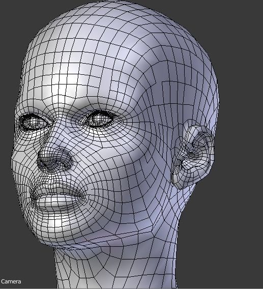 Female Generic Low Poly Low-poly 3D model_8