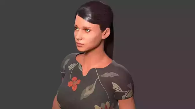 Female Generic Low Poly Low-poly 3D model