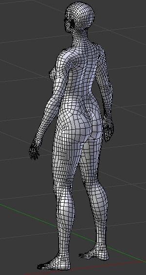 Female Generic Low Poly Low-poly 3D model_11
