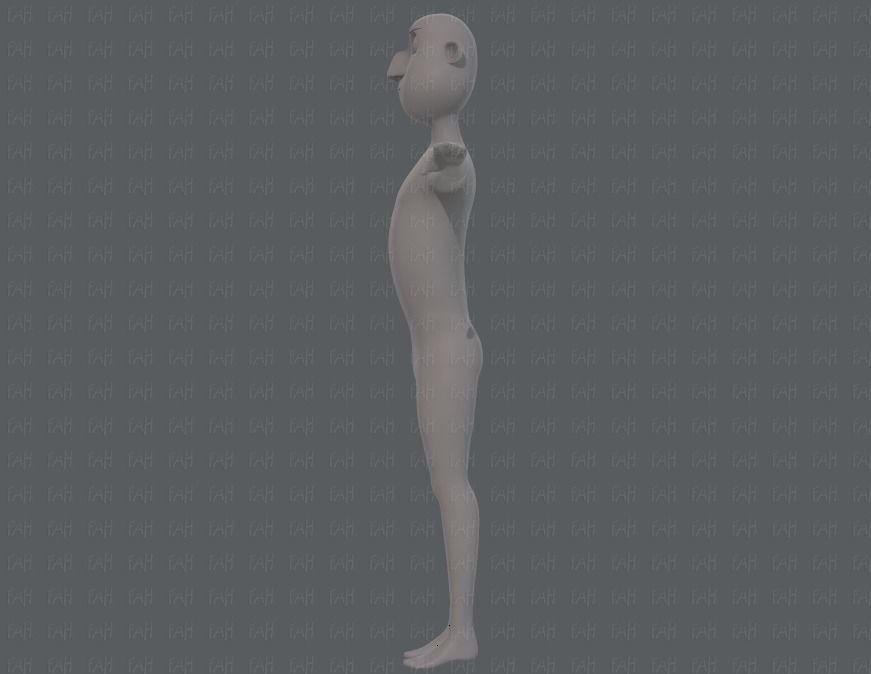 Base mesh man character V13 Low-poly 3D model_7