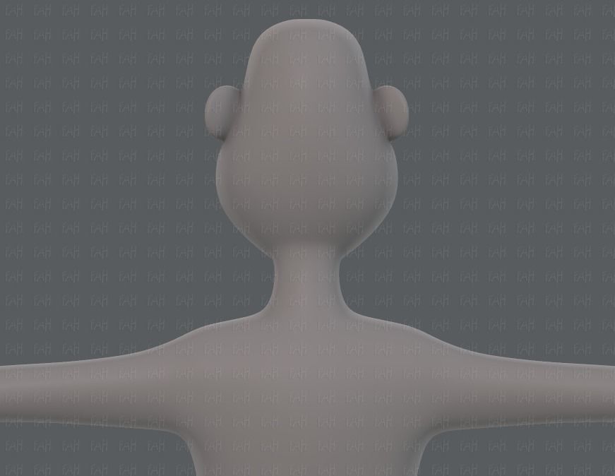 Base mesh man character V13 Low-poly 3D model_21