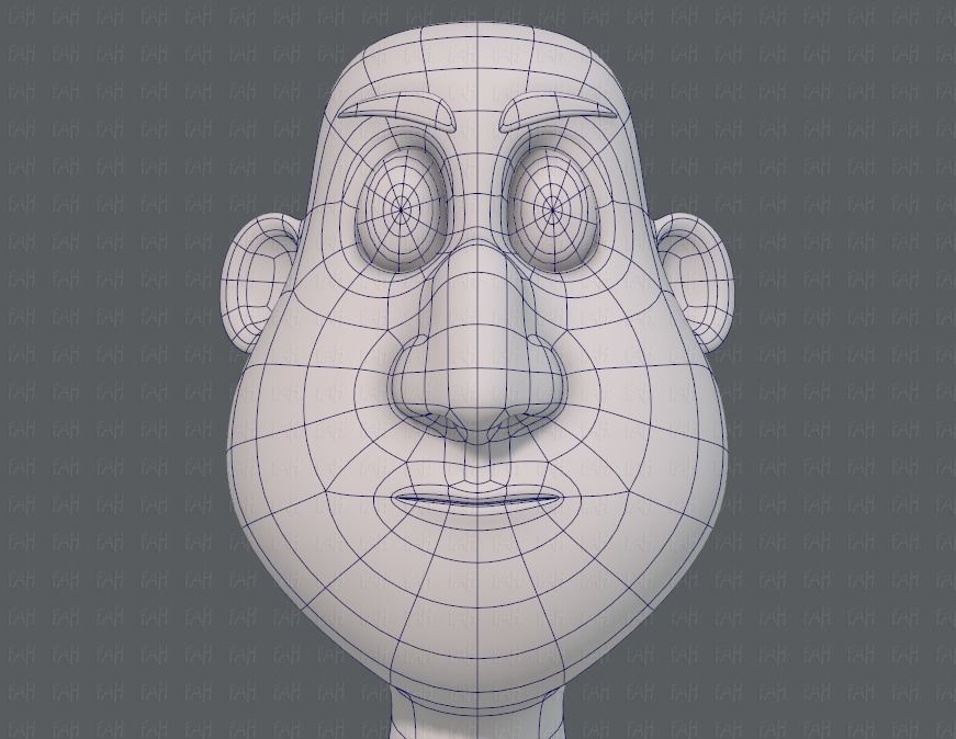 Base mesh man character V13 Low-poly 3D model_34