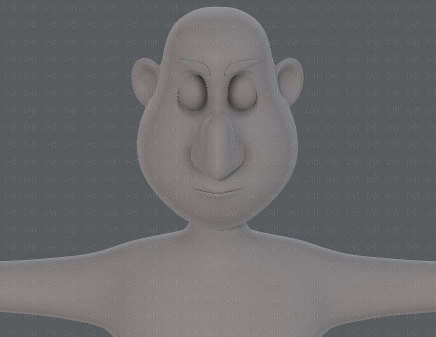 Base mesh man character V13 Low-poly 3D model_41