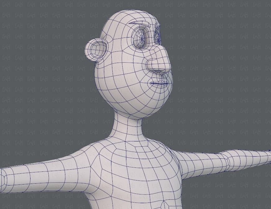 Base mesh man character V13 Low-poly 3D model_26