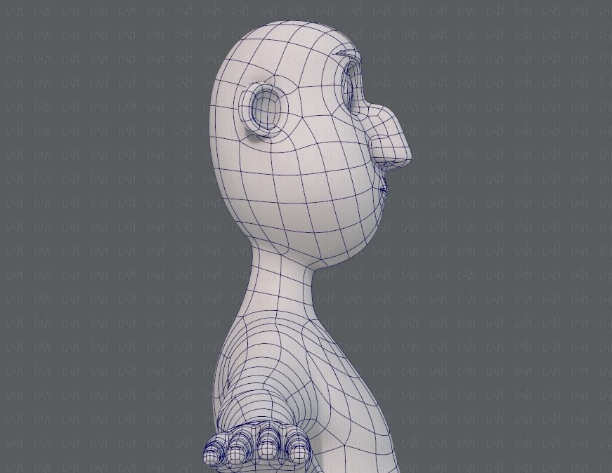 Base mesh man character V13 Low-poly 3D model_27